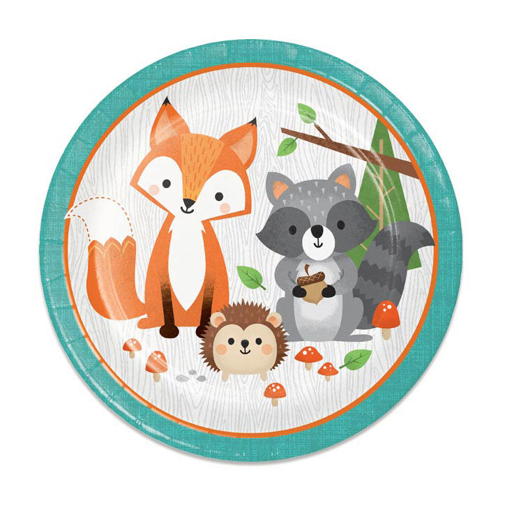 Haza white-beard wild ones forest animal plates, 8pcs.
