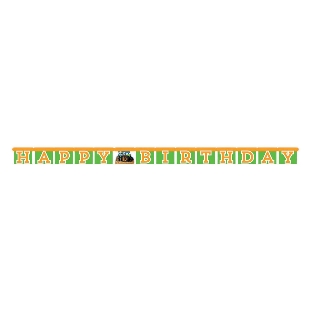 Haza whitebeard tractor letter garland happy birthday