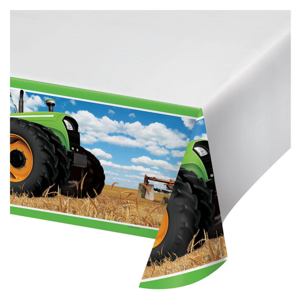 Haza white beard tractor tablecloth