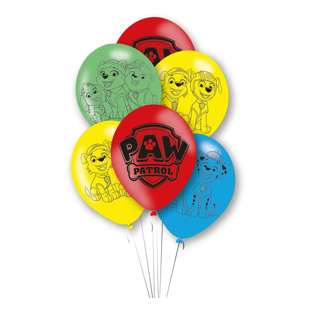 Haza white beard Paw Patrol balloons, 6 pcs.