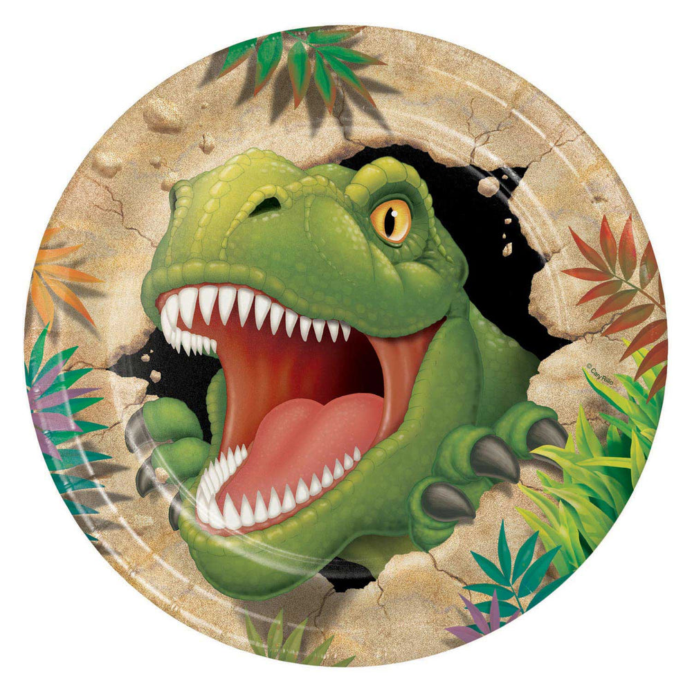 Haza whitebeard dino plates, 8pcs.