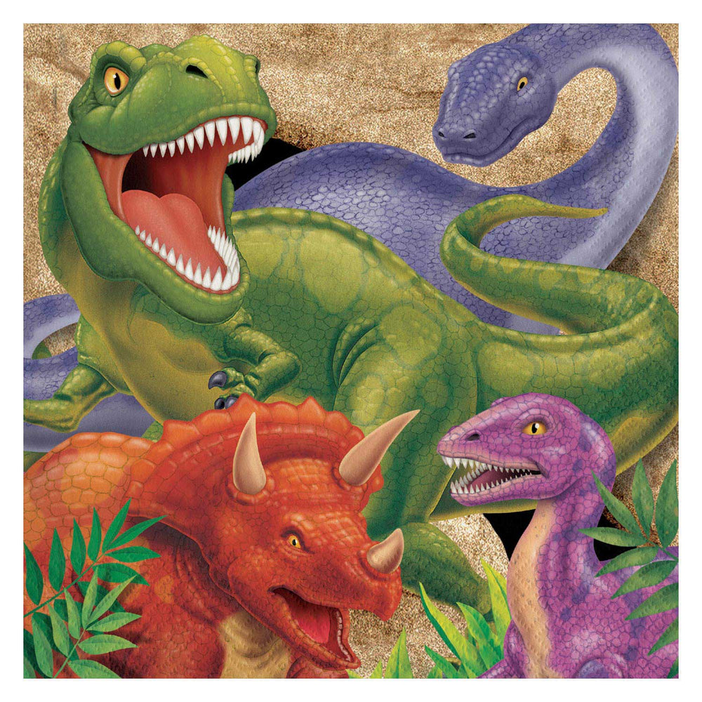 Haza Whitebeard Dino Napkins, 16 ct.