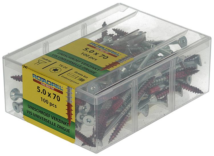 Rotadrill 1040001 - universeelschroef vktx vz 5.0x70mm (100) | 4 stuks