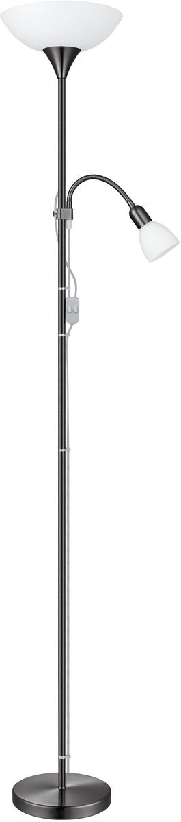 Eglo up 2 vloerlamp - e27 e14 - 176,5 cm - zwart wit