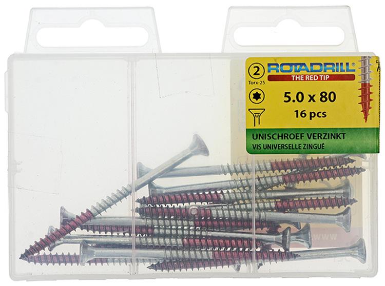 Rotadrill 1039952 - universeelschroef vktx vz 5.0x80mm (16) | 6 stuks