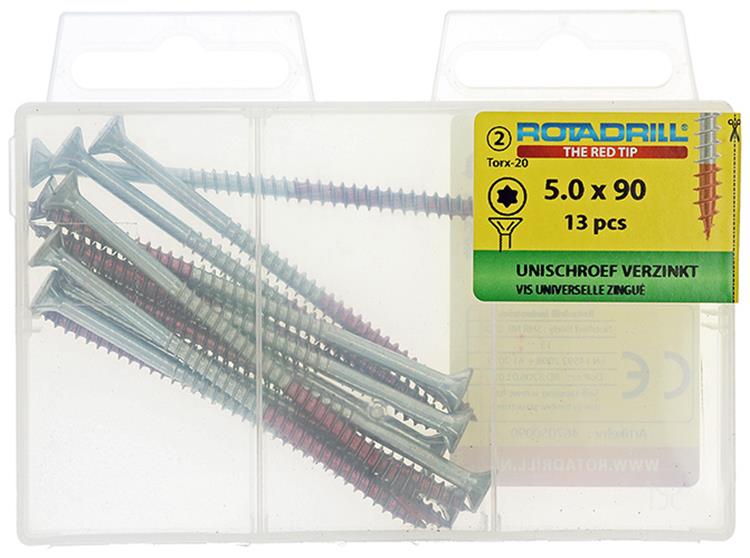 Rotadrill 1039953 - universeelschroef vktx vz 5.0x90mm (13) | 6 stuks
