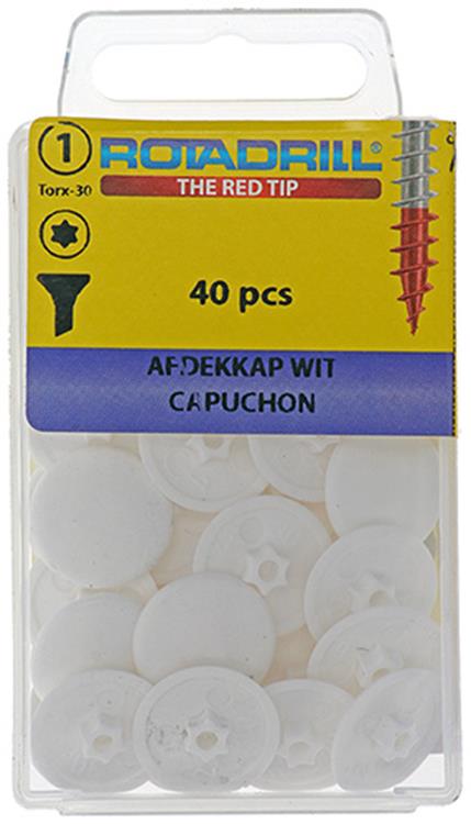 Rotadrill 1039842 - afdekkapje t30 wit | 6 stuks