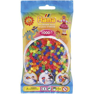 Hama strijkkralen neon kleuren mix 1000 stuks
