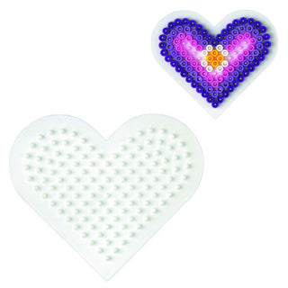 Hama strijkkralen grondplaat hart klein | 10 stuks