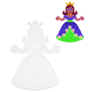 Hama strijkkralen grondplaat prinses wit | 5 stuks