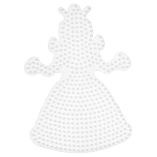 Hama strijkkralen grondplaat prinses wit | 5 stuks