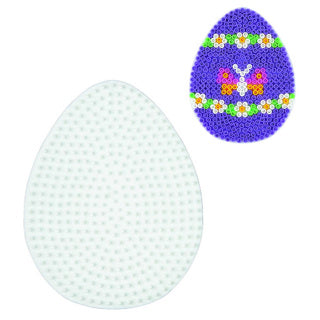 Hama strijkkralen grondplaat ei wit | 5 stuks