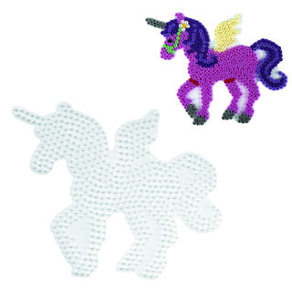 Hama strijkkralen grondplaat eenhoorn wit | 5 stuks