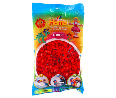 Hama strijkkralen 1000 stuks rood | 5 stuks