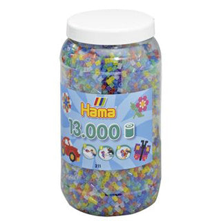 Hama midi strijkkralen in pot - glittermix (054), 13.000st.