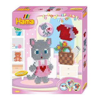 Hama strijkkralenset geschenkdoos - kat verkleden, 2500st.
