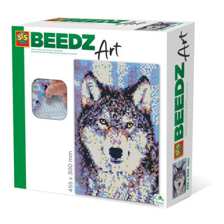 Ses beedz art: strijkkralen wolf | 2 stuks