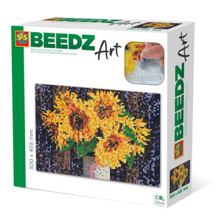 Ses beedz art: strijkkralen zonnebloemen | 2 stuks