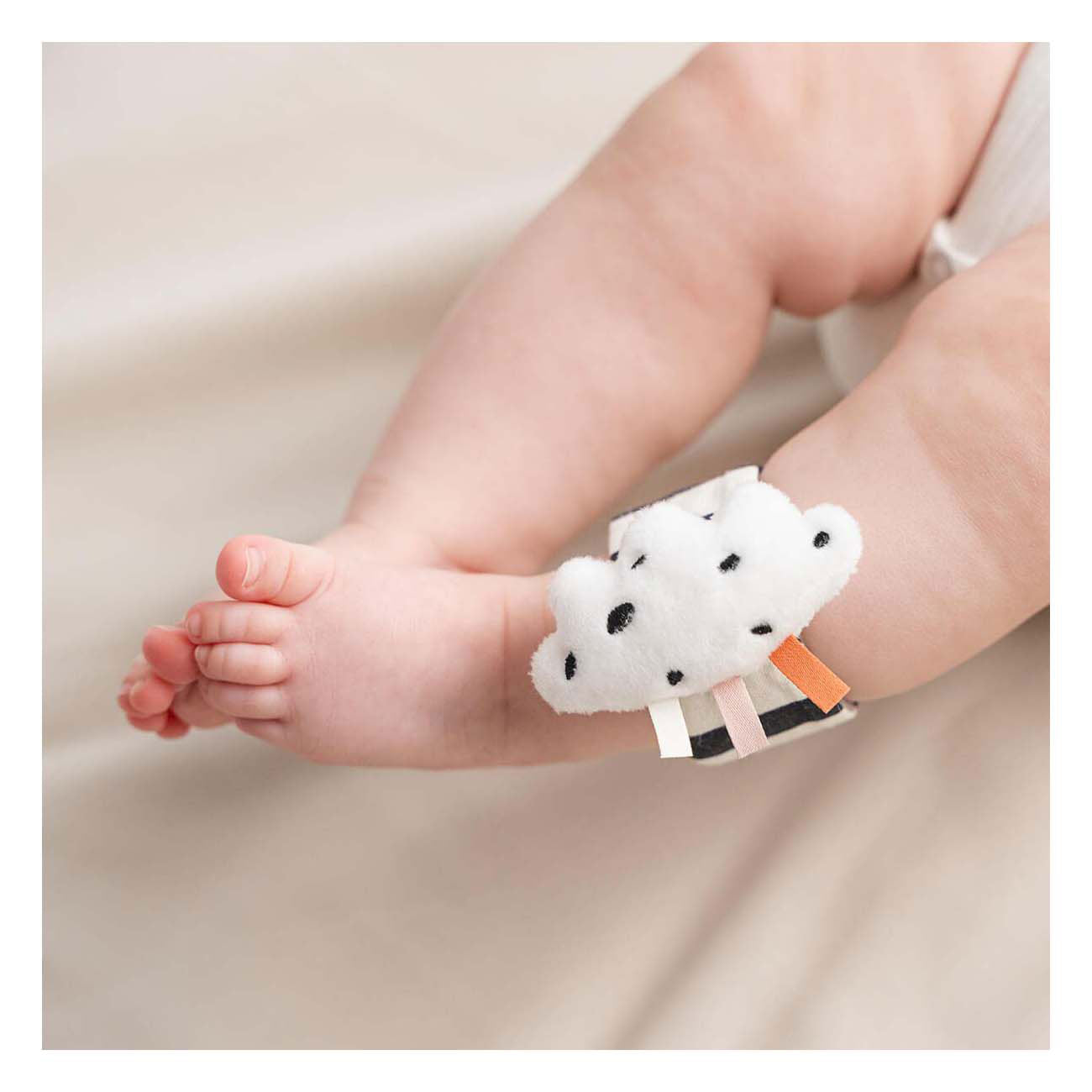 Gemaakt door herten pols rammelaar blije wolken roze, 2st.