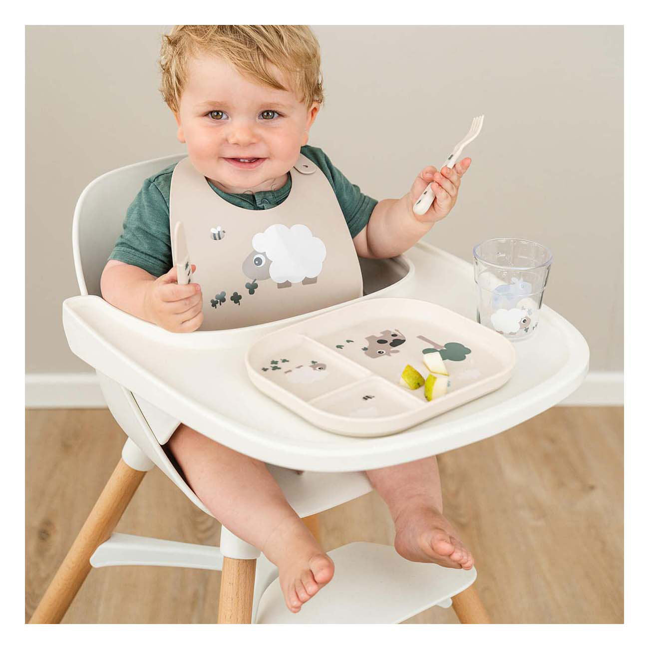 Done by deer herkenningsbord kleine boerderij beige