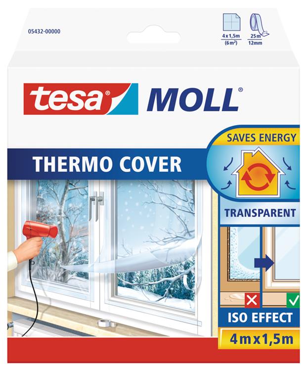 Tesa vensterisolatiefolie - thermocover - 4,0m x 1,5m