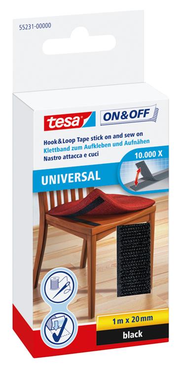 Tesa 1002951 - velc.klittenb.pl naai zw 20x1m | 6 stuks