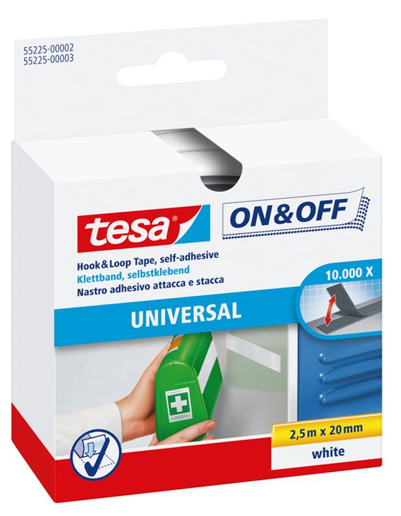 Tesa 1002950 - velc.klittenb.te plak wt 20x2,5 | 3 stuks