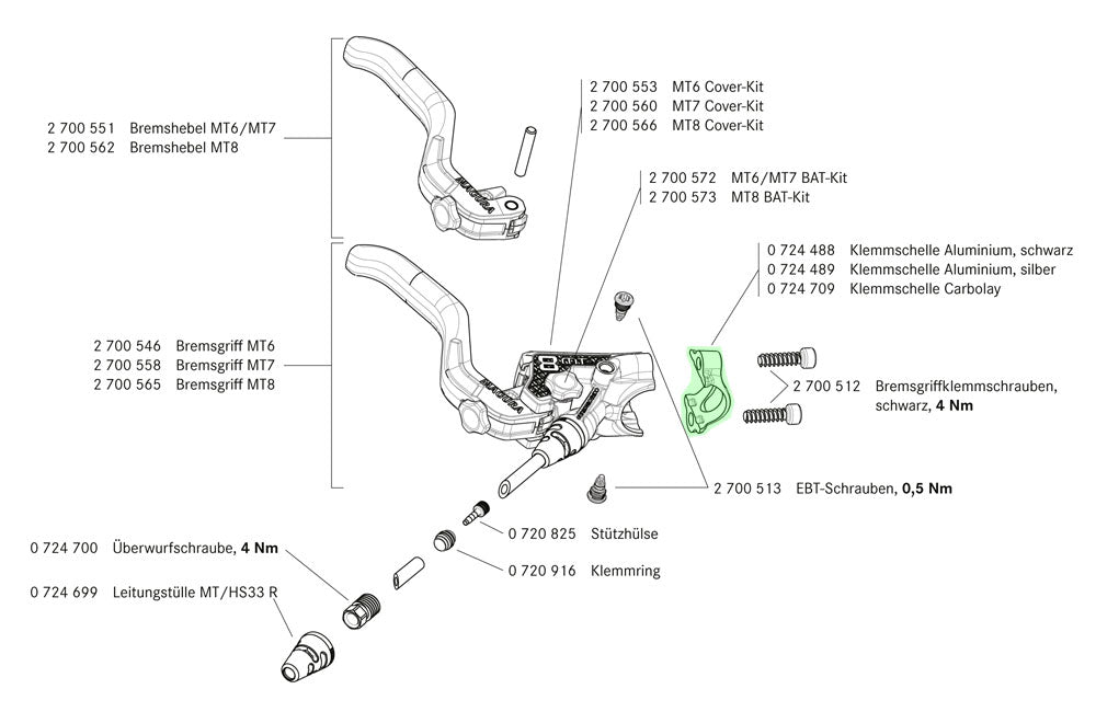 Magura mt hs aluminium clamp