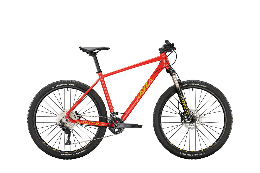 Kayza mtb hardtail spodic 8 mod. 22 bike spod.8 27,5 46 hardtail 20sp red yellow