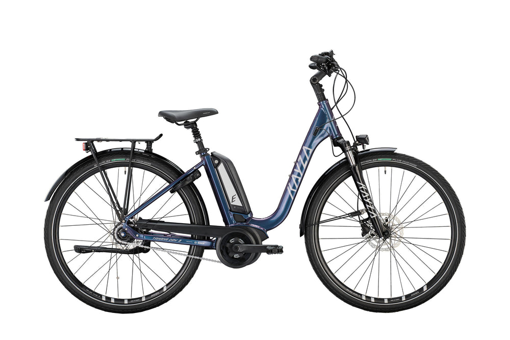 Kayza elektrische trekkingfiets tanana dry 3 mod. 22 ebike tanana dry 3 28 50 wave 8sp green sil.