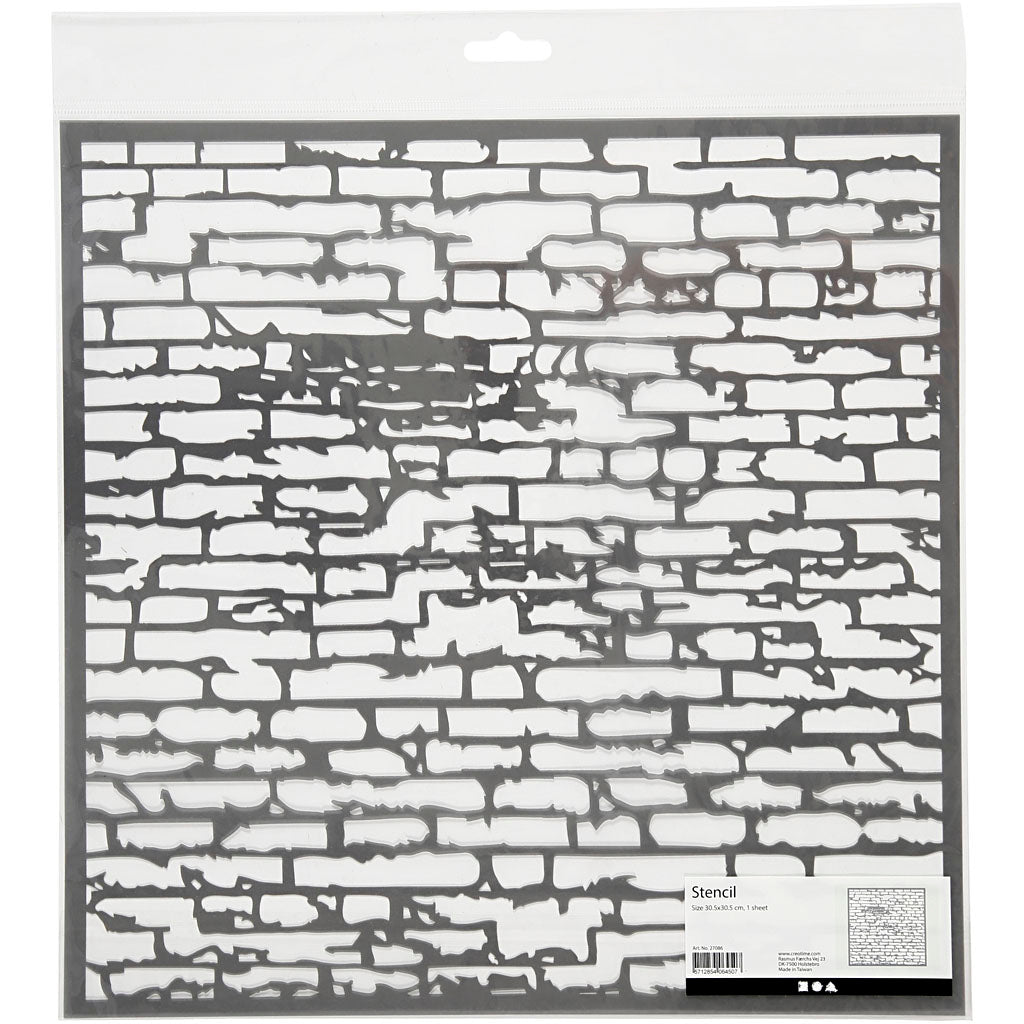 Creative company sjabloon stenen muur, 30,5x30,5cm