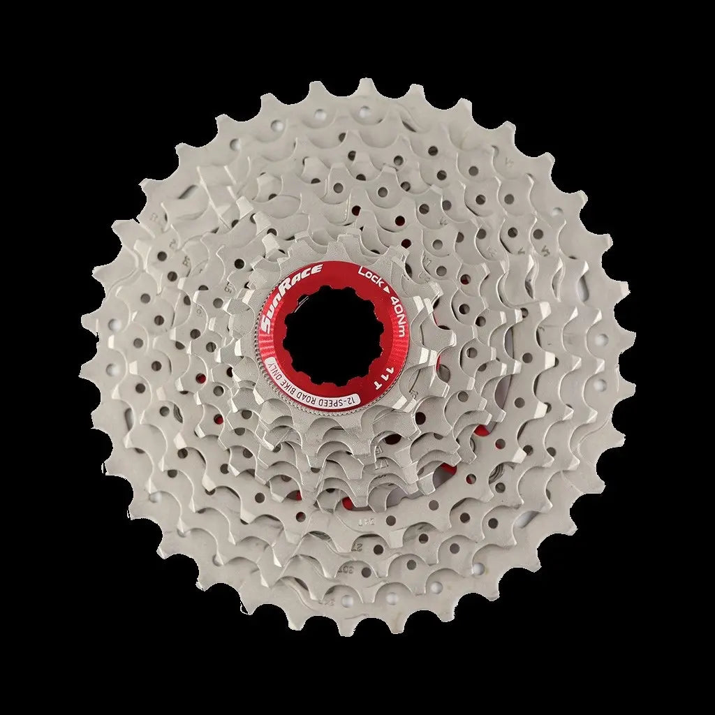 Superior sunrace cassette csrz800 12v 11-34t zilver rood