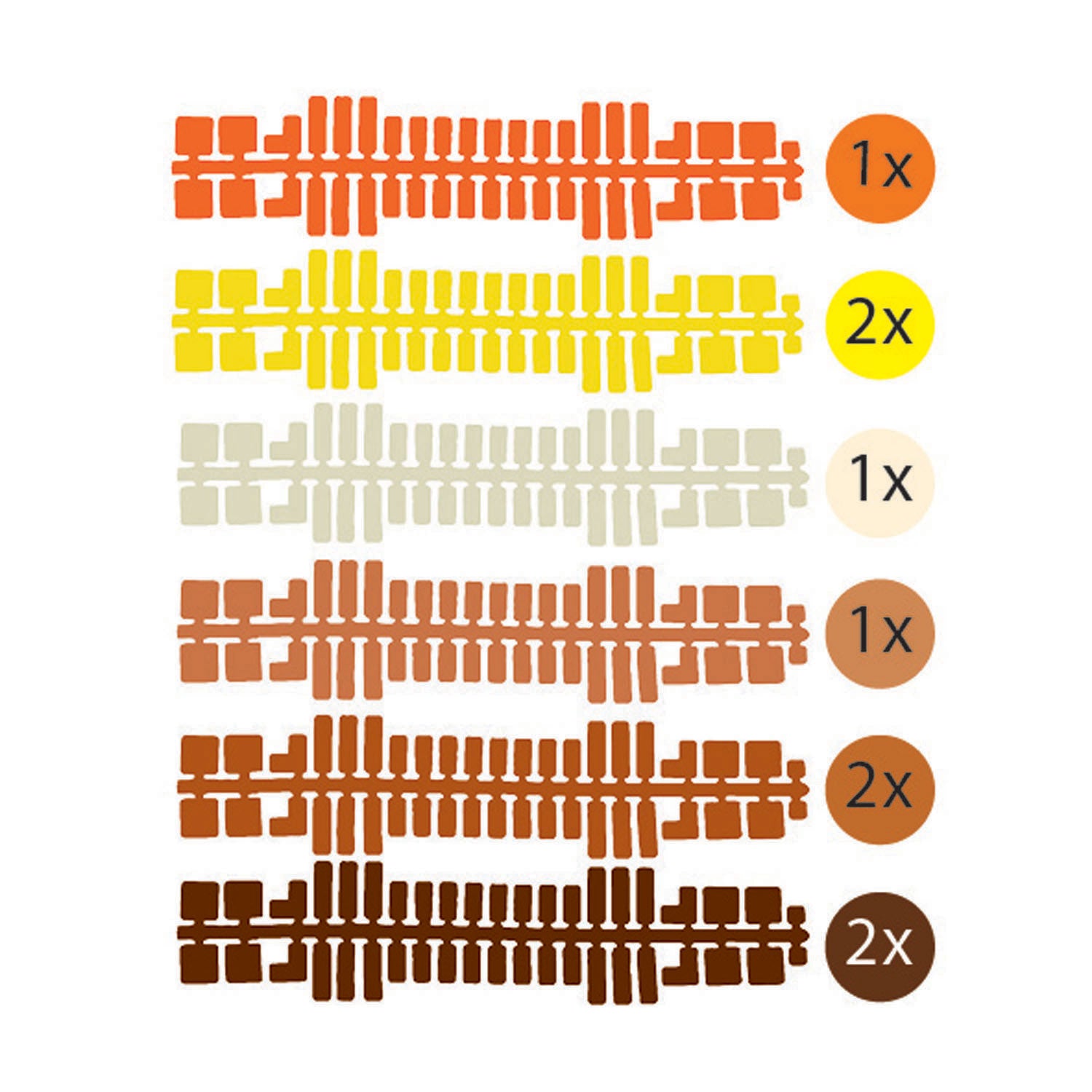 Ministeck kleurenstrips, 9st.