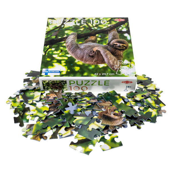 Tactische legpuzzel luiaard hangt aan boom, 100st.
