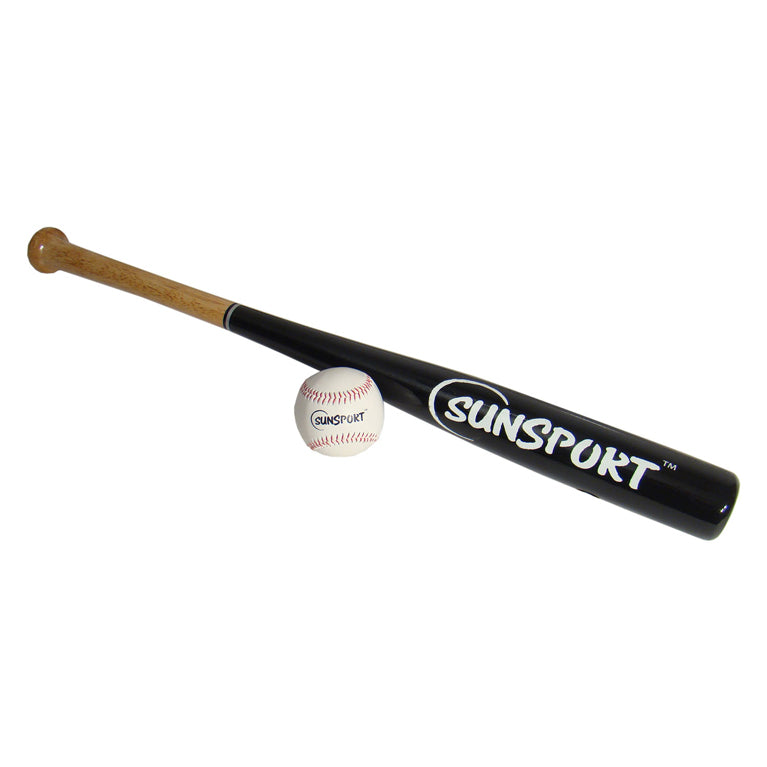 Bex sunsport honkbalset – houten honkbalknuppel 71 cm met bal – recreatief slagspel – outdoor buitenspel – vanaf 8 jaar