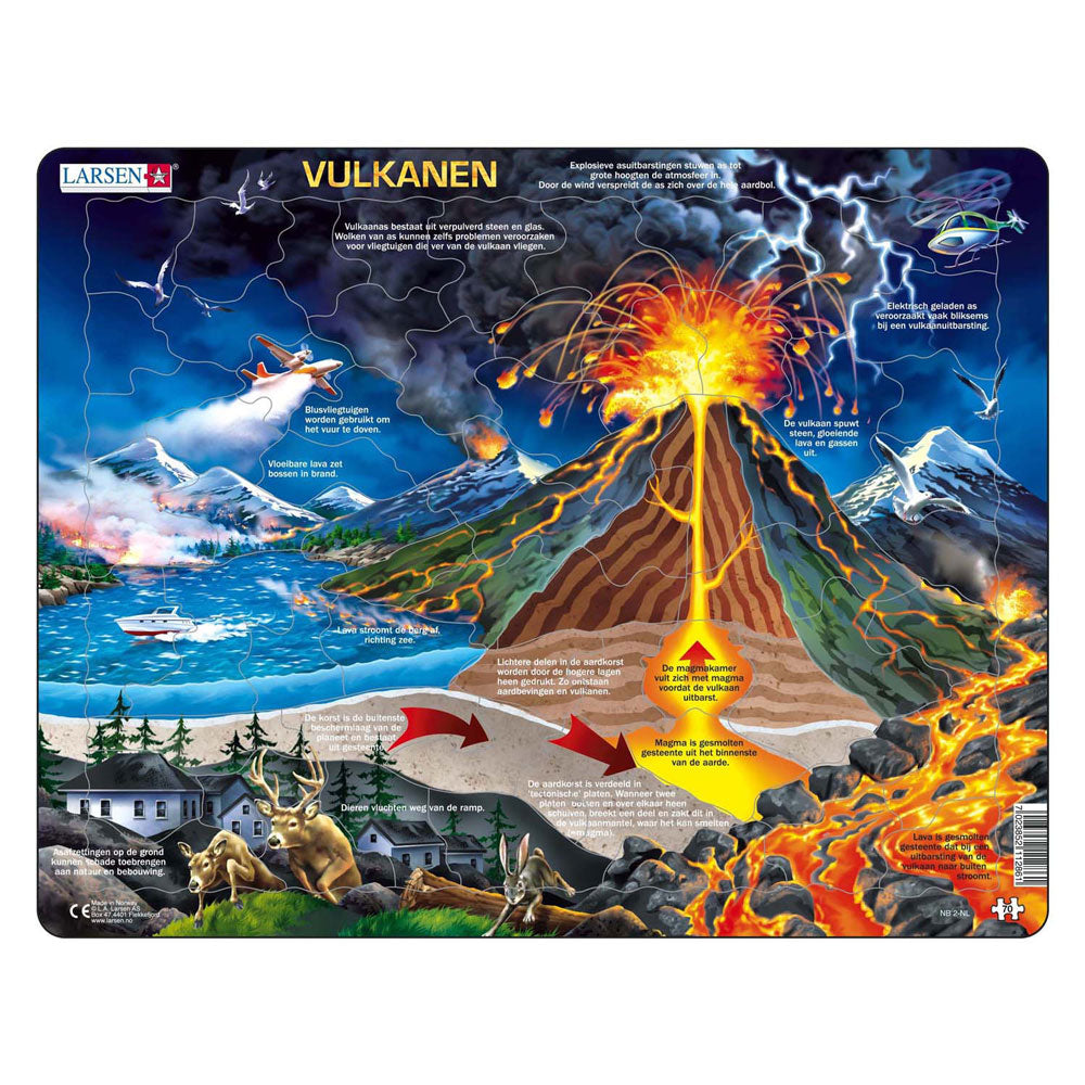 Selecta larsen legpuzzel vulkanen, 70st.