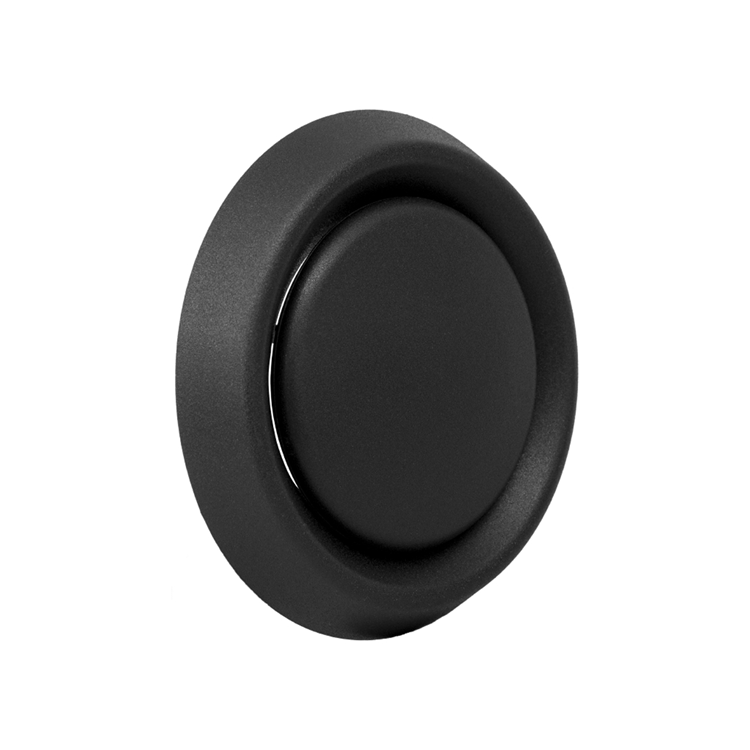 Renson 1068945 - inbouw afzuigventiel pvc 736 (dia 125) str 9005 (zwart) | 2 stuks