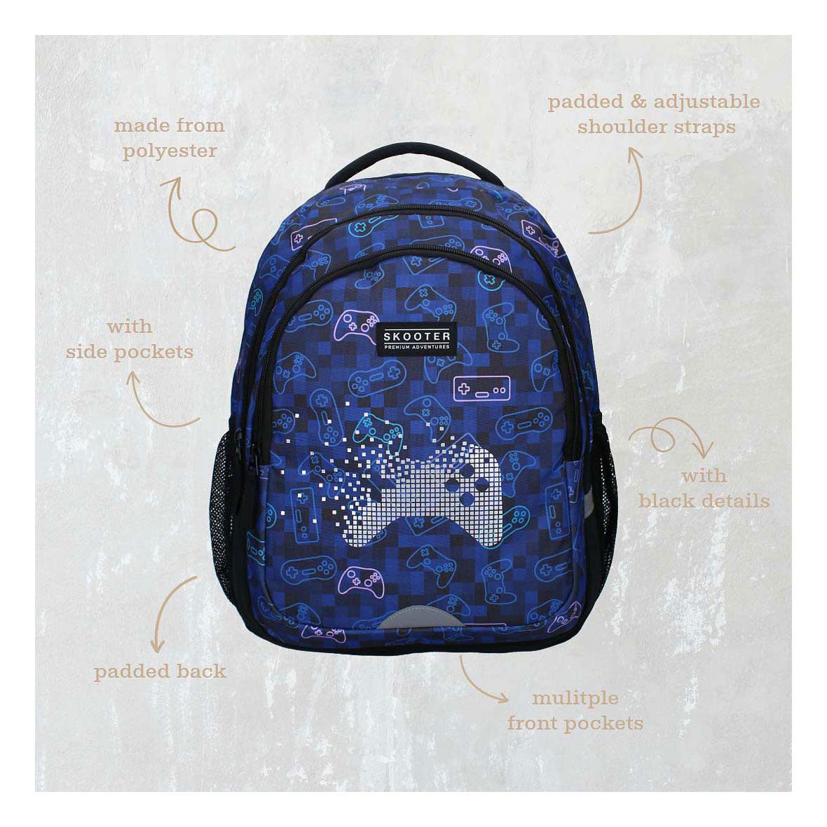 Vadobag skooter rugzak winning streak gameprint