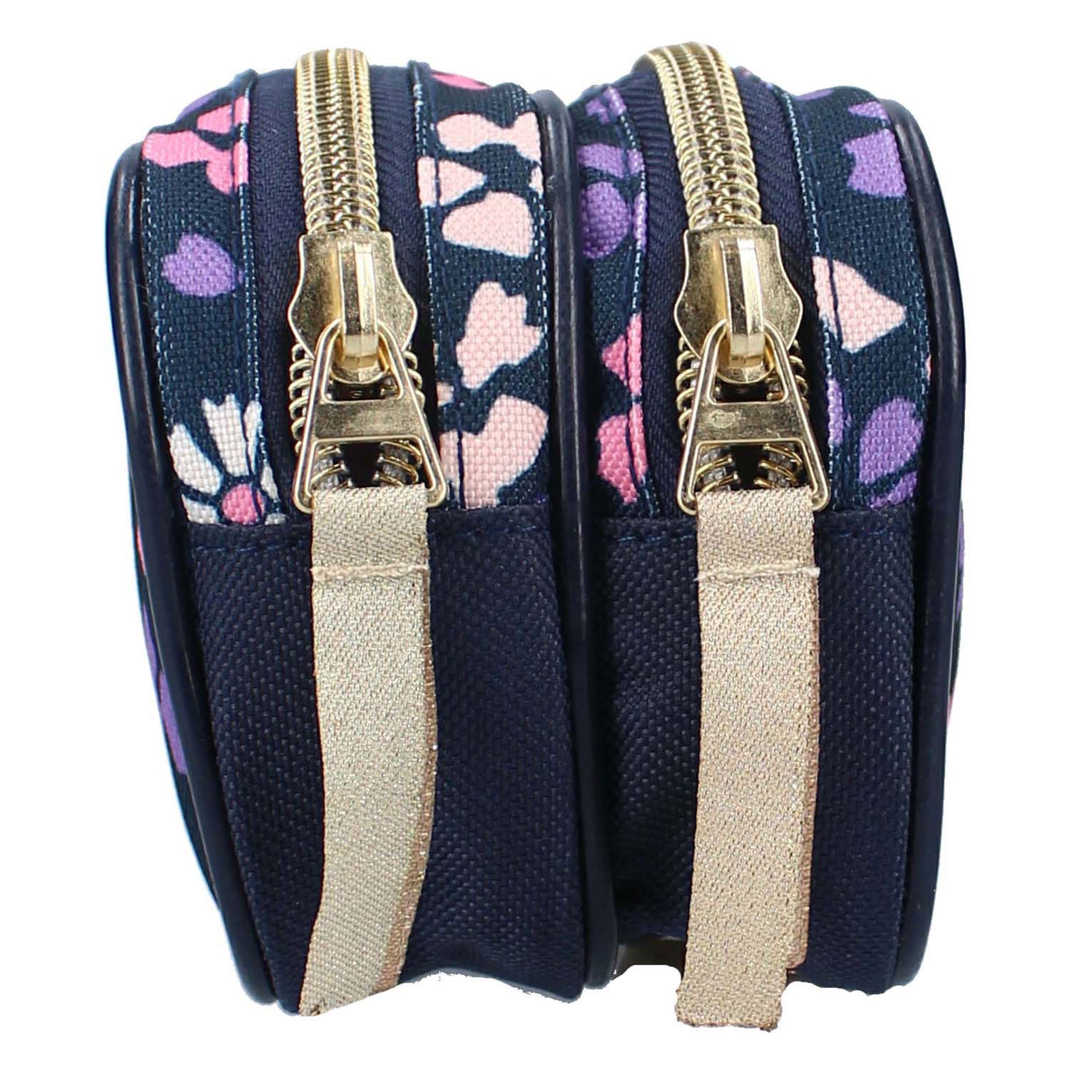 Milky kiss wildflower etui - 9 x 22 x 8 cm - paars - bloemen