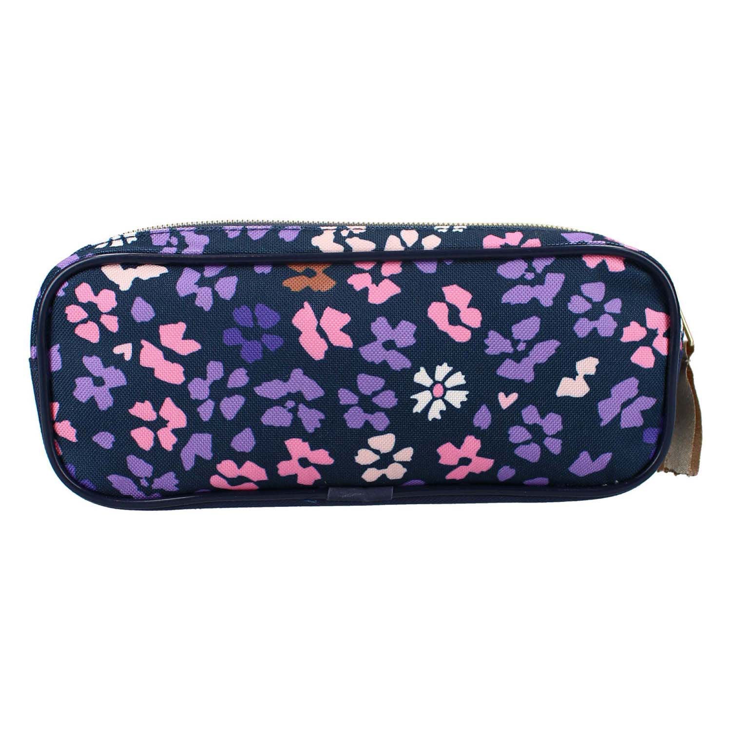 Milky kiss wildflower etui - 9 x 22 x 8 cm - paars - bloemen