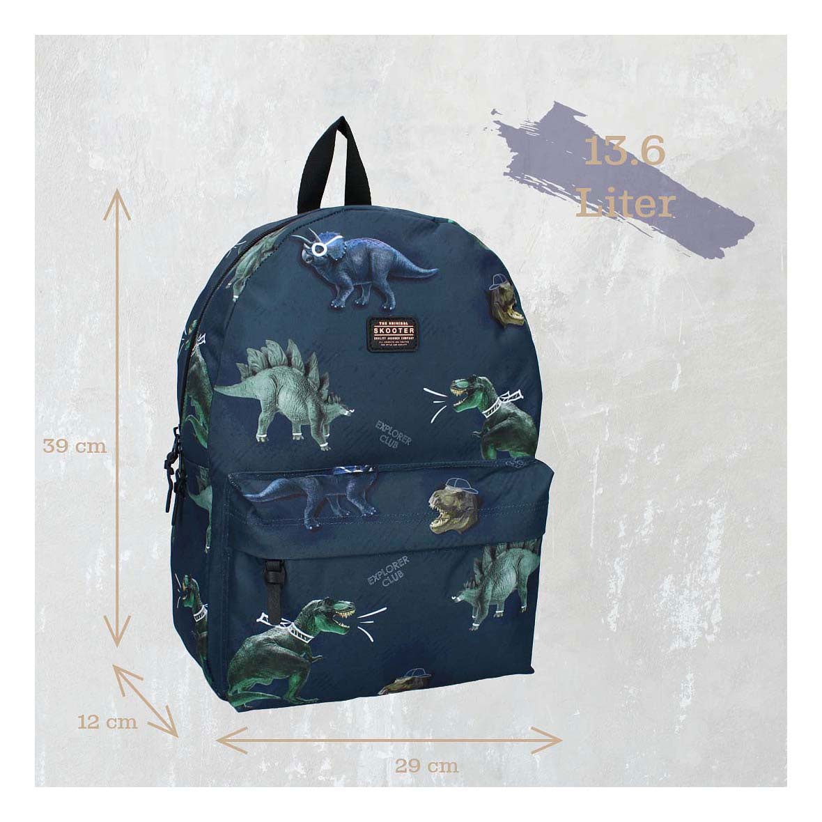 Vadobag skooter rugzak explorer club dino