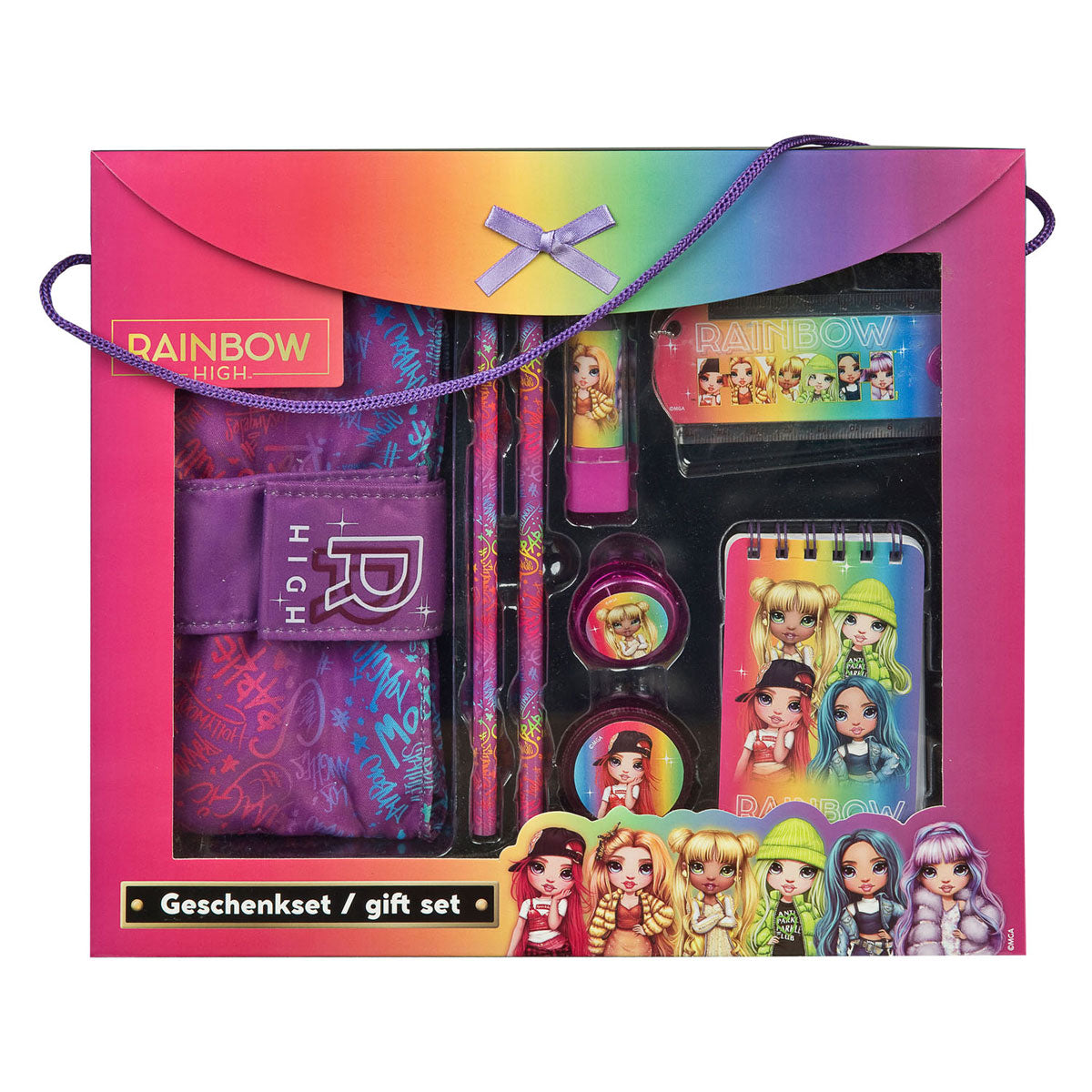Undercover schrijfwarenset regenboog hoog, 8dlg.