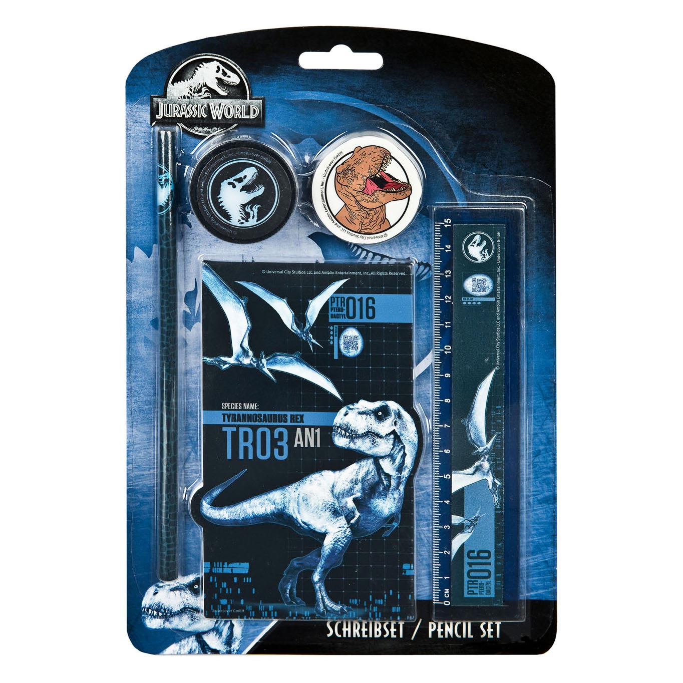 Jurassic World Schrijfset, 5dlg.