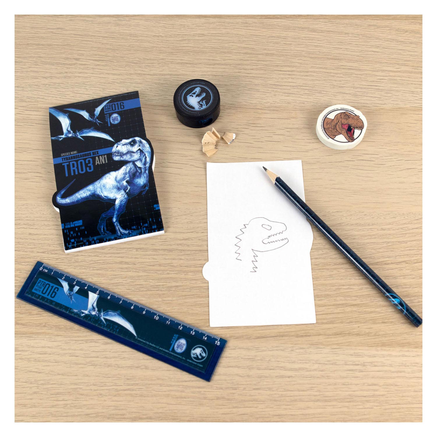 Jurassic World Schrijfset, 5dlg.