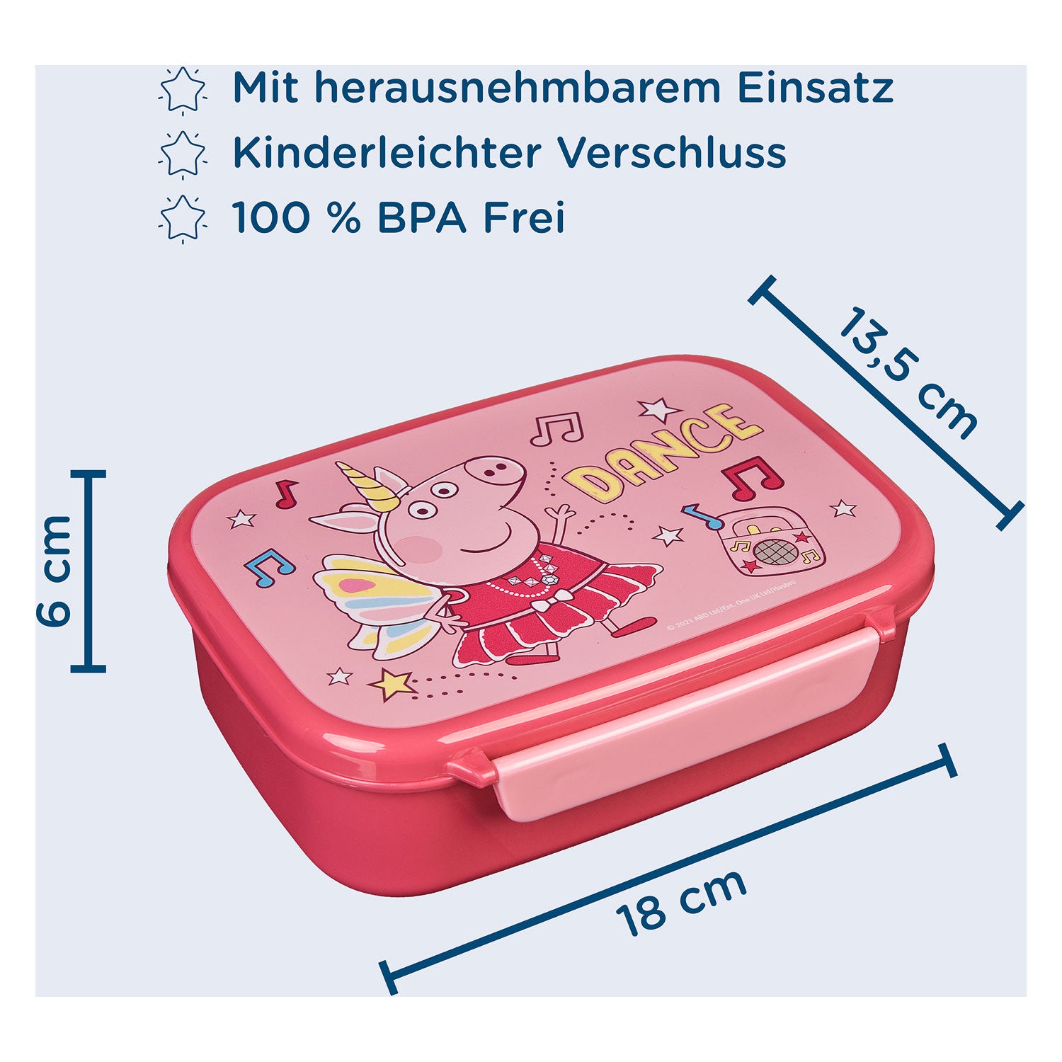 Undercover Peppa Pig lunchbox pink