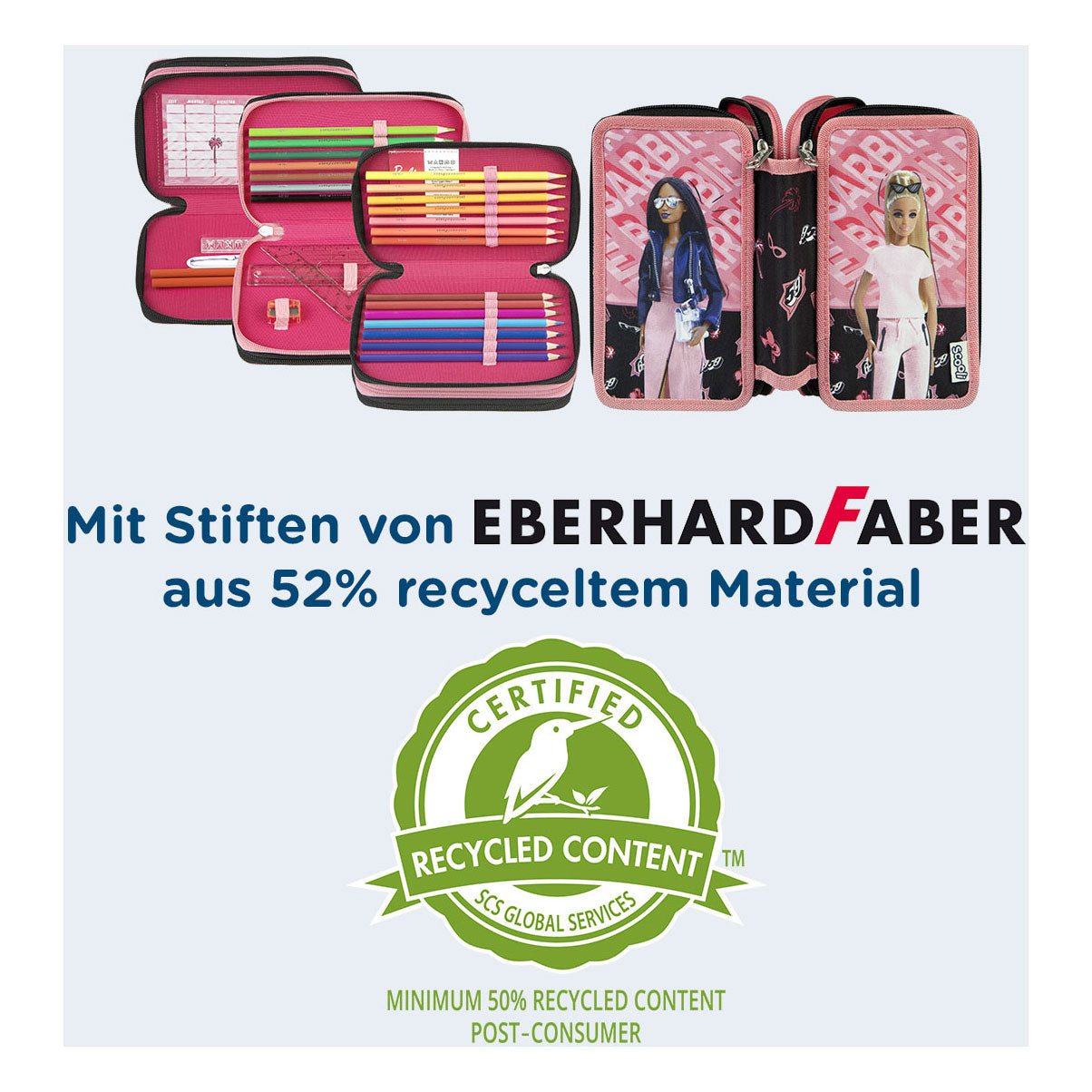 Undercover 3-vaks gevulde etui barbie