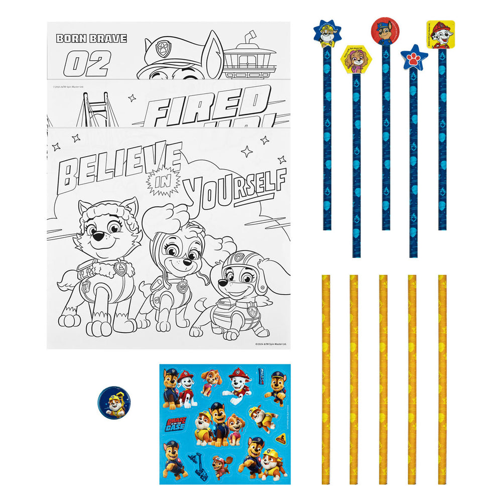 Undercover kleurset met gummen paw patrouille, 29dlg.