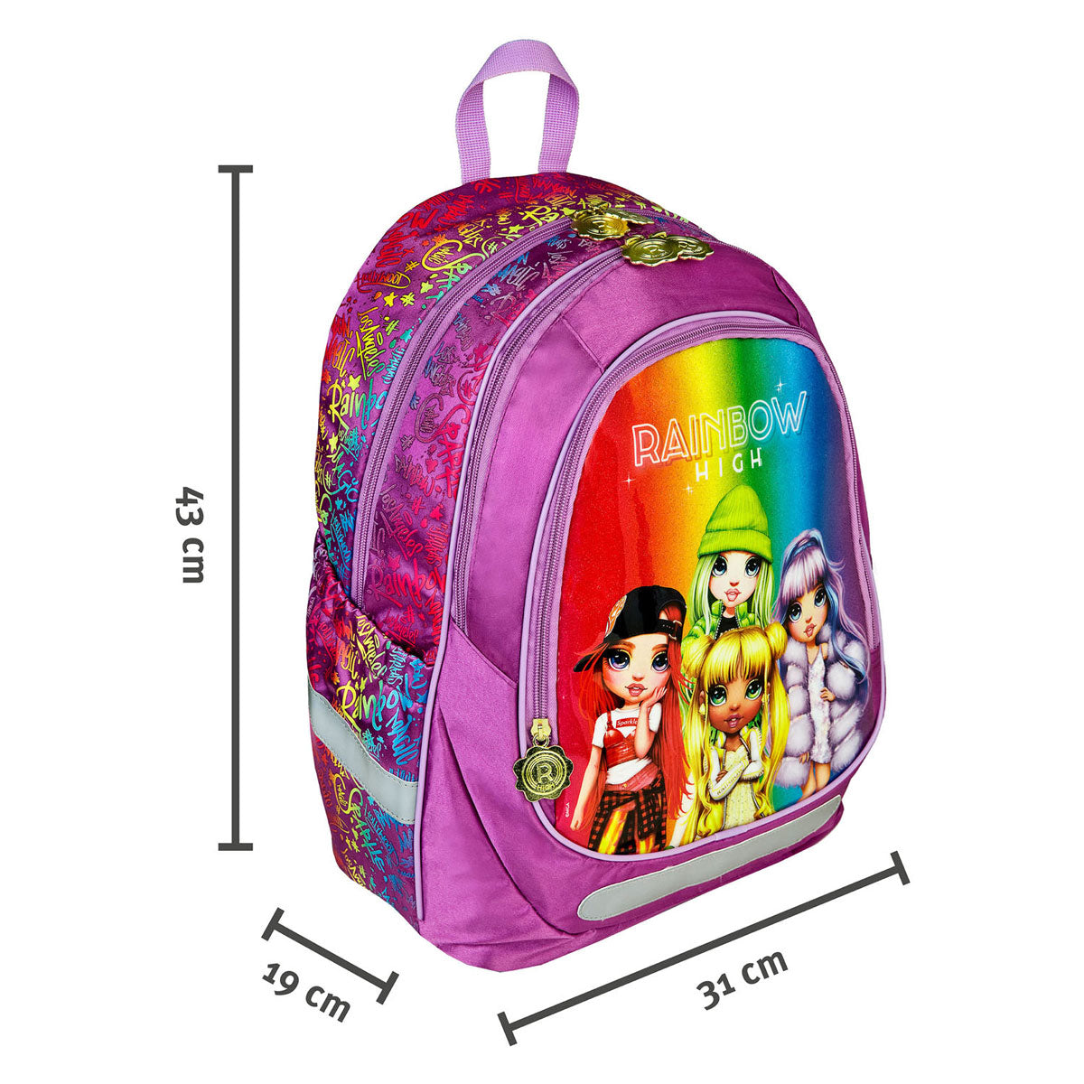 Undercover schoolrugzak regenboog hoog