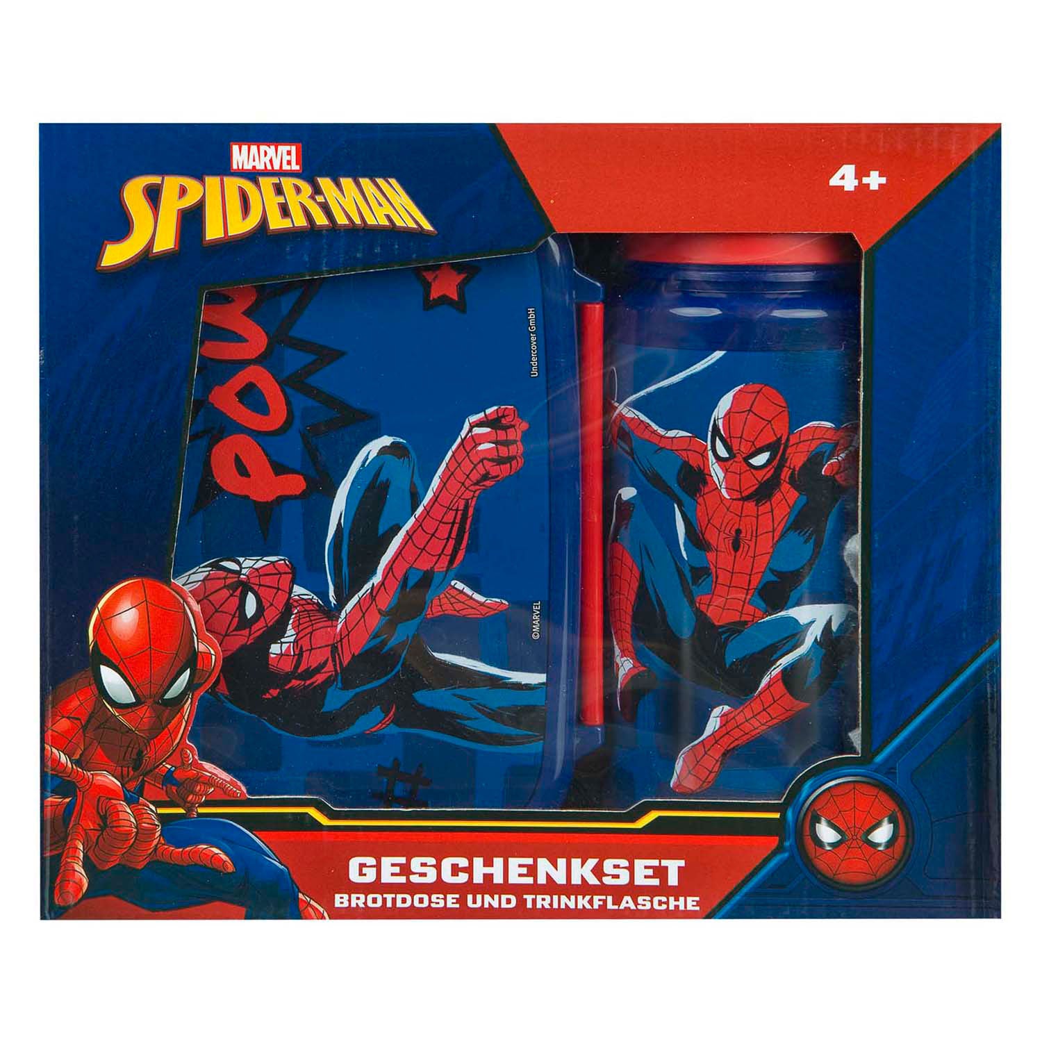 Undercover broedtrommel en drinkfles spiderman