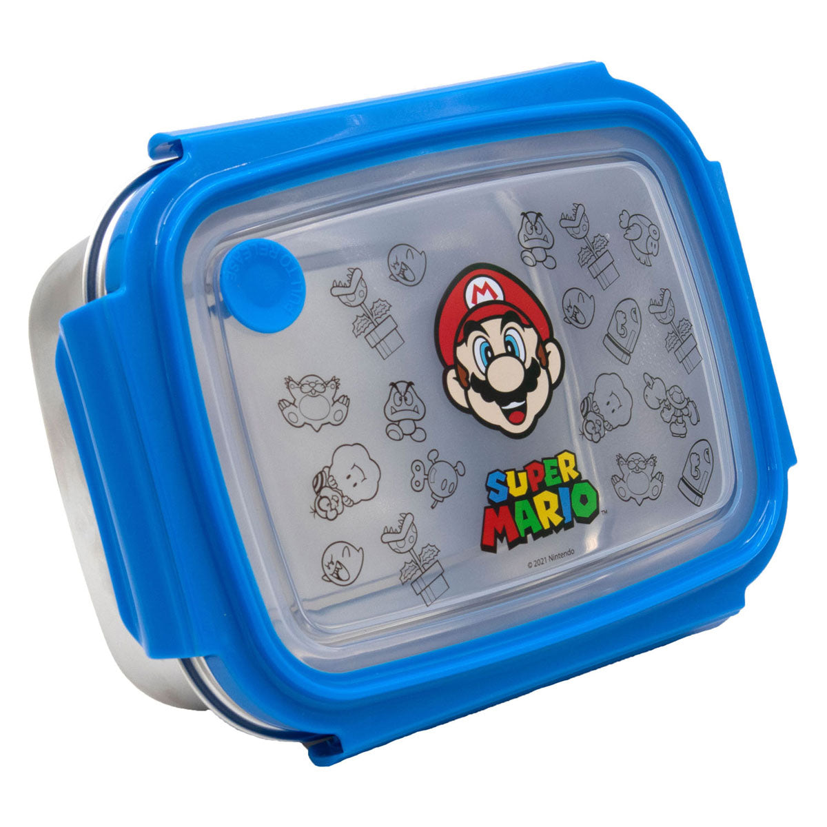 Stor super mario broodtrommel - voor school en onderweg - rood
